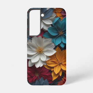 Elegant bloemenontwerp met kleurrijke bloemen samsung galaxy hoesje