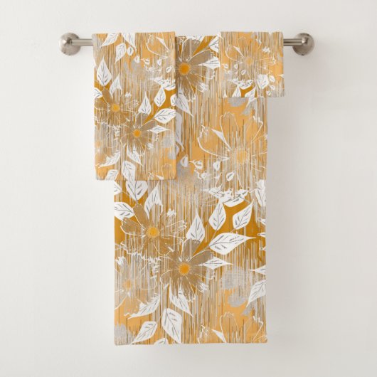 Elegant bloemenpatroon. bad handdoek (Insitu)