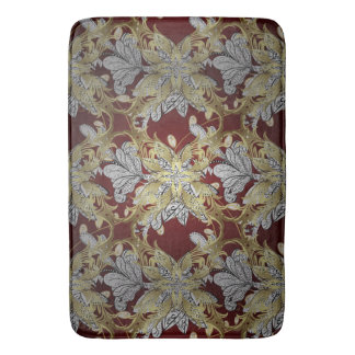 Elegant bloemenpatroon neutrale kleuren goud eleme badmat