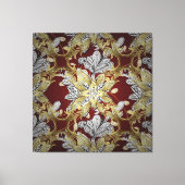 Elegant bloemenpatroon neutrale kleuren goud eleme canvas afdruk (Voorkant)