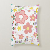 Elegant bloemenpatroon ontwerp accent kussen (Voorkant(Verticaal))