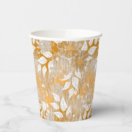 Elegant bloemenpatroon. papieren bekers (Links)