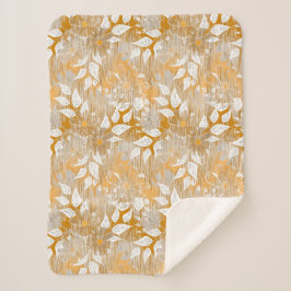 Elegant bloemenpatroon. sherpa deken