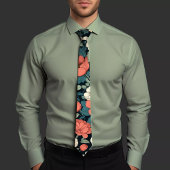 Elegant bloemenpatroon Stropdas