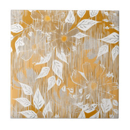 Elegant bloemenpatroon. tegeltje