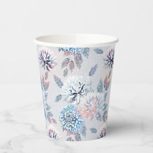 Elegant bloemenretro patroon. papieren bekers (Links)