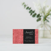 Elegant bloemenrood Visitekaartje (Staand voorkant)