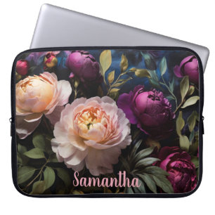 Elegant  bloemenschilderij laptop sleeve