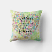 Elegant bloemensier Moederdag kussen (Achterkant)