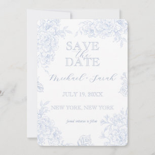 Elegant Bloementoilet met Fotomat Save The Date