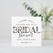 Elegant Bloementuin Bruiloftsdankjeshouder Bedankkaart (Staand voorkant)