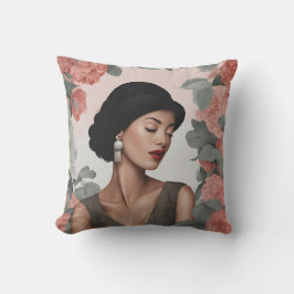 Elegant bloemenvierkant kussen