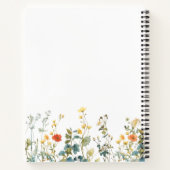 Elegant Bloemenweide Notitieboek (Achterkant)