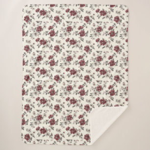 Elegant  bloemenzomerpatroon sherpa deken