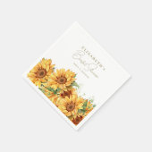 Elegant bloemenzonnebloemen vrijgezellenfeest servet (Hoek)