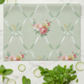 Elegant bloemetjesbehang theedoek (Gevouwen)