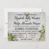 Elegant bloemhart rustige berk bruiloft (Achterkant)