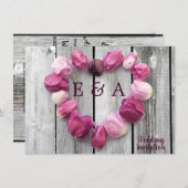 Elegant bloemhartje rustige schuur bruiloft (Voorkant / Achterkant)