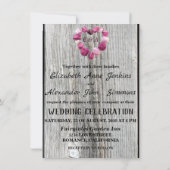 Elegant bloemhartje rustige schuur bruiloft (Achterkant)