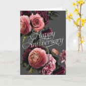 Elegant Bloemig-Gelukkig Jubileum Kaart (Gele Bloem)