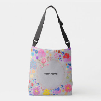 Elegant Bloemig Monogram Gepersonaliseerd Crossbody Tas