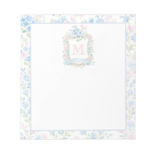 Elegant Bloemig Monogram Notitieblok
