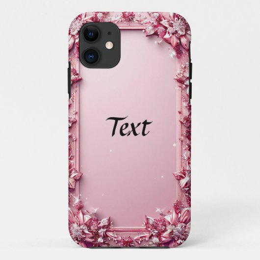 Elegant bloemig roze Lijst Case-Mate iPhone Case (Achterkant)