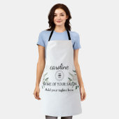 Elegant bloemig Schort (Gedragen)