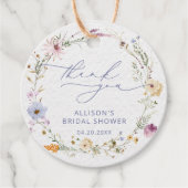 Elegant bloemig Vrijgezellenfeest dank u Bedankjes Labels (Voorkant)