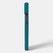 Elegant Bloemig Zwart en Blauwgroen Damast Hart Case-Mate iPhone Case (Achterkant / Links)