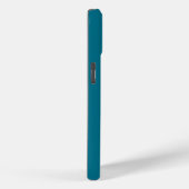 Elegant Bloemig Zwart en Blauwgroen Damast Hart Case-Mate iPhone Case (Achterkant / Rechts)