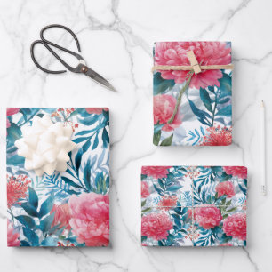 Elegant Bloemige Botanische Inpakpapier Vel