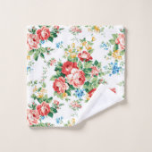 Elegant bloemmotief met Rozen ontwerpelement Bad Handdoek (Wasdoekje)