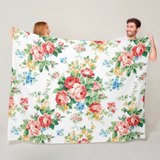 Elegant bloemmotief met Rozen ontwerpelement Fleece Deken