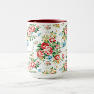 Elegant bloemmotief met Rozen ontwerpelement Mok