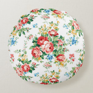Elegant bloemmotief met Rozen ontwerpelement Rond Kussen