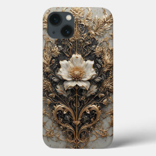 Elegant bloemontwerp met ingewikkelde patronen iPhone 13 hoesje