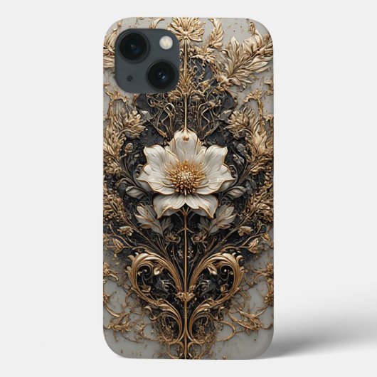 Elegant bloemontwerp met  patronen Case-Mate iPhone case (Achterkant)