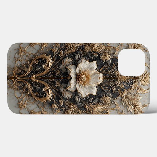 Elegant bloemontwerp met  patronen Case-Mate iPhone case (Achterkant (horizontaal))
