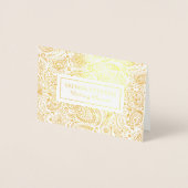 Elegant  bloempaisley folie kaarten (Voorkant)