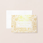 Elegant  bloempaisley folie kaarten (Voorkant met envelop)