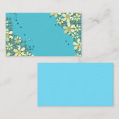 Elegant, bloempatroon, gele bloemen visitekaartje (Voorkant / Achterkant)