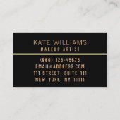 Elegant bloempatroon visitekaartje (Achterkant)