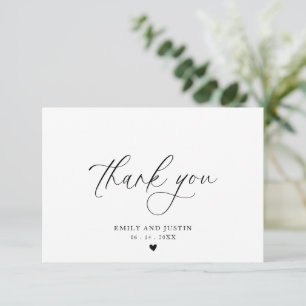 Elegant Bloemrijke Calligrafie Script Bedankt