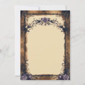 Elegant  bloemzoet zestien uitnodiging (Achterkant)