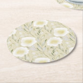 Elegant Bloesems Papier Onderzetter (Gebogen)