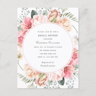 Elegant bloom bloem, tuinbloemen uitnodiging briefkaart