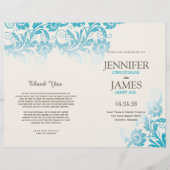 Elegant Blooming Elegance Wedding Programs (Voorkant)