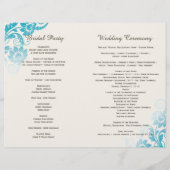 Elegant Blooming Elegance Wedding Programs (Achterkant)