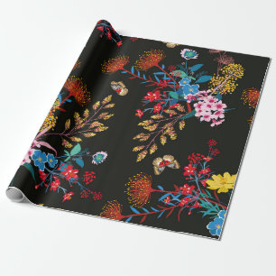 Elegant Blooming Garden floral and butterflies in Cadeaupapier